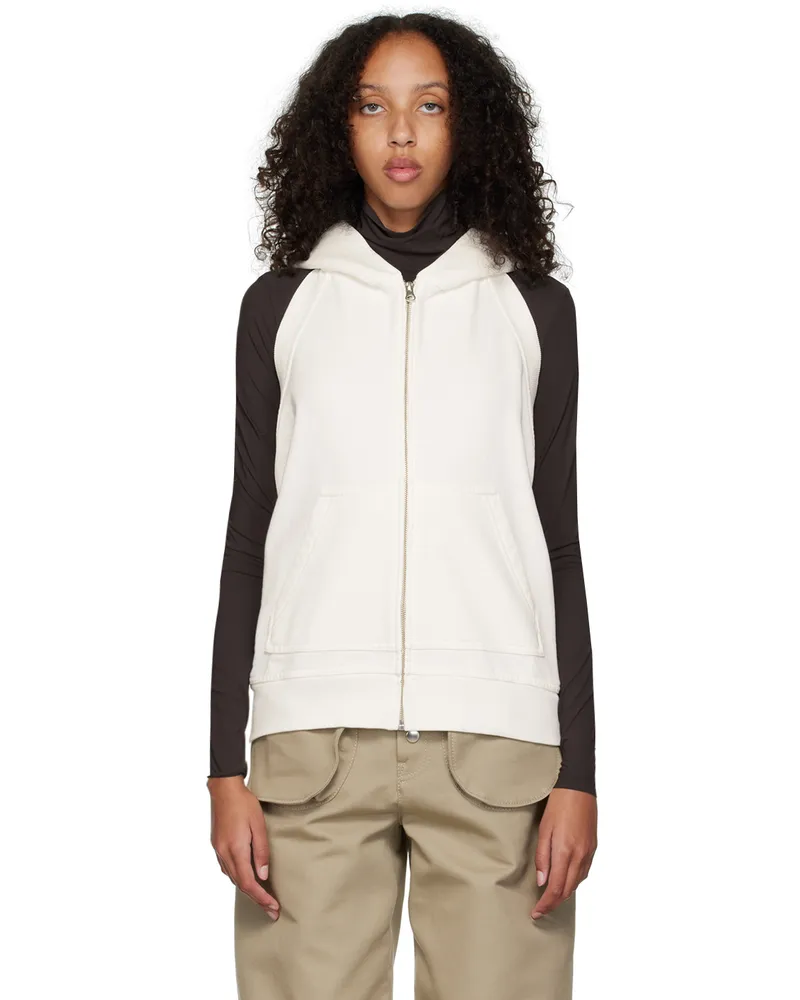Maison Margiela Off White Sleeveless Hoodie 101