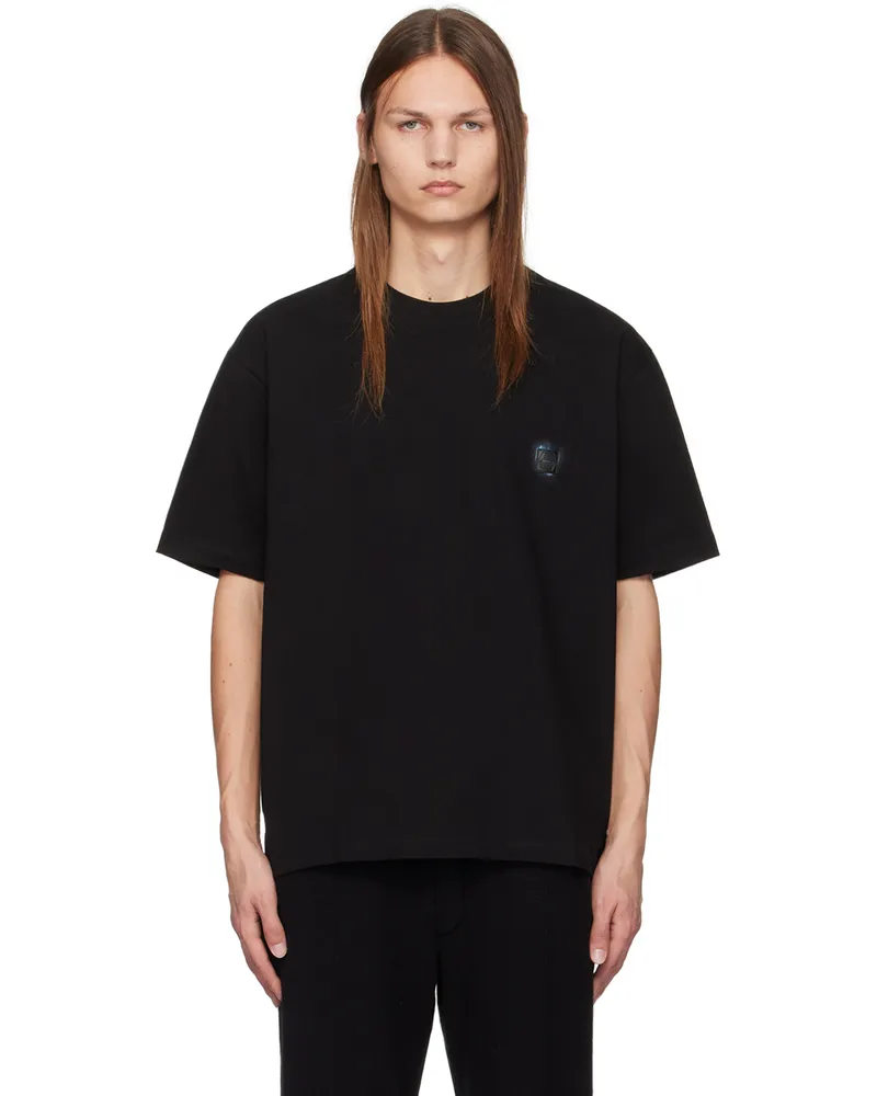 SOLID HOMME Black Bike Silhouette T-Shirt 717b