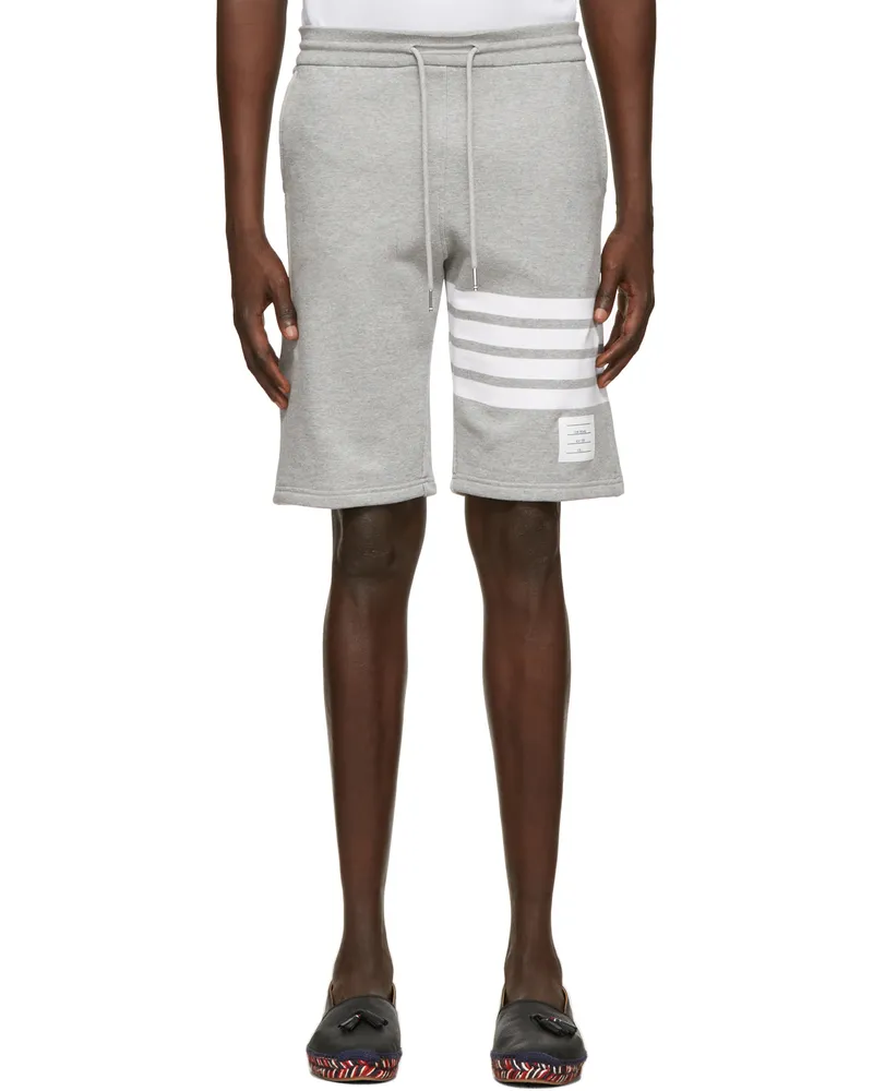 Thom Browne Grey Engineered 4-Bar Shorts 068