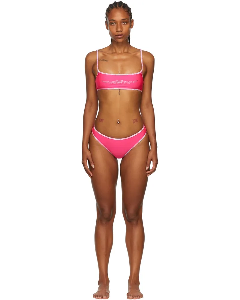 Collina Strada SSENSE Exclusive Pink Recycled Polyester Bikini Hot
