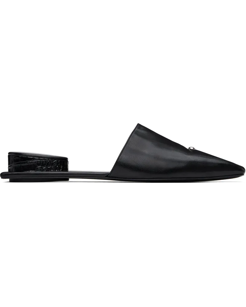 Tory Burch Black Pierced Mules Perfect