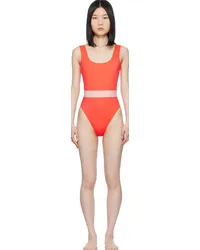 Versace Orange Greca Border One-Piece Swimsuit 2rb10-cor+drose-ivry