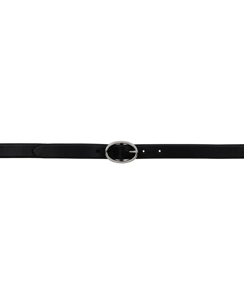 Anderson's Black Skinny Oval Buckle Belt N1