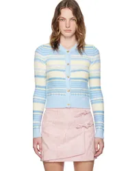 Ganni Blue Striped Cardigan Skyway