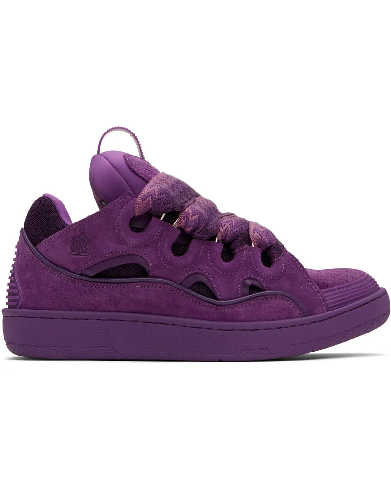 Lanvin Purple Curb Leather Sneakers Anemone720