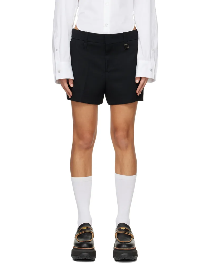 Wooyoungmi Black Creased Shorts Black