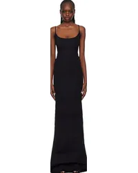 Rick Owens Lilies Black Flared Maxi Dress Black