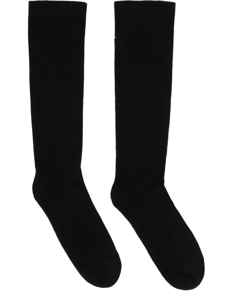 DRKSHDW by Rick Owens Black Hollywood Knee High Socks 0908
