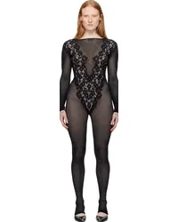 Wolford Black Flower Lace Jumpsuit Black