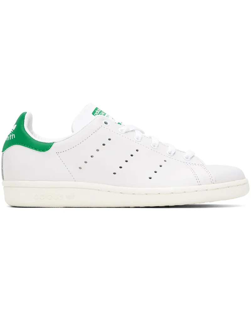 adidas White & Green Stan Smith 80s Sneakers White