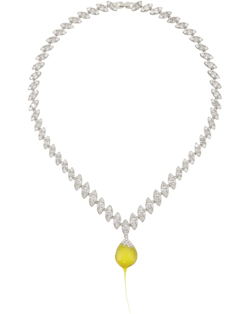 OTTOLINGER SSENSE Exclusive Silver & Yellow Diamond Dip Necklace Yellow
