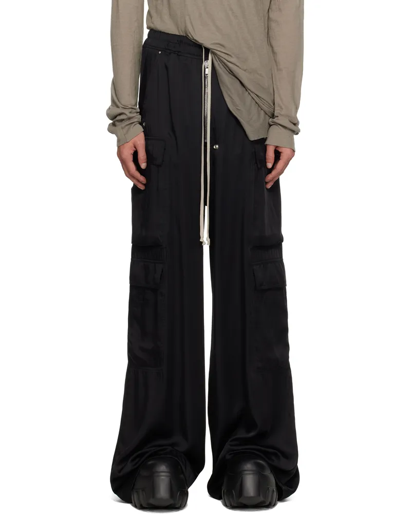 Rick Owens Black Hollywood Cargobelas Cargo Pants 09