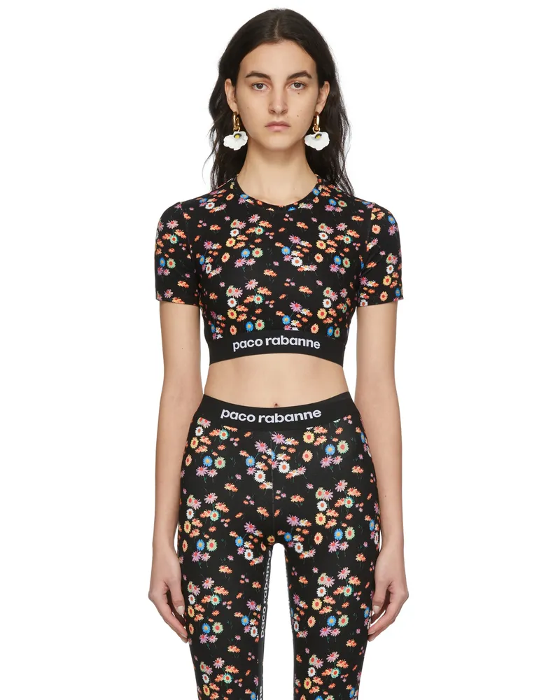 Paco Rabanne SSENSE Exclusive Black Capsule Active Crop T-Shirt V127