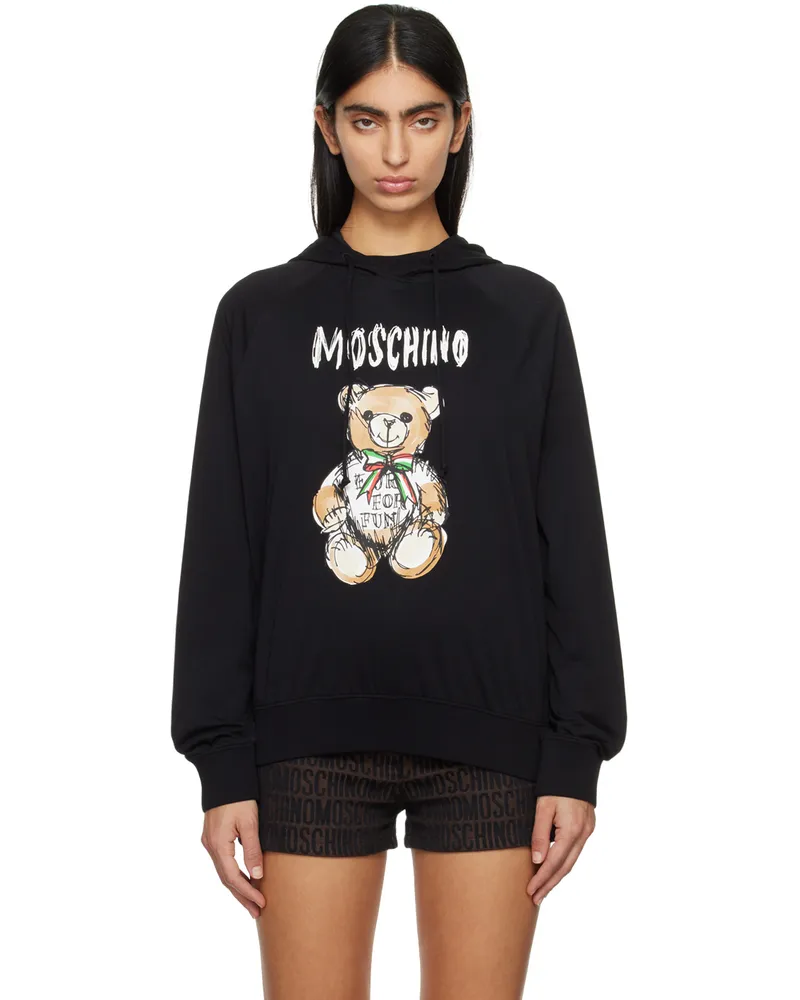 Moschino Black Archive Teddy Bear Hoodie V1555