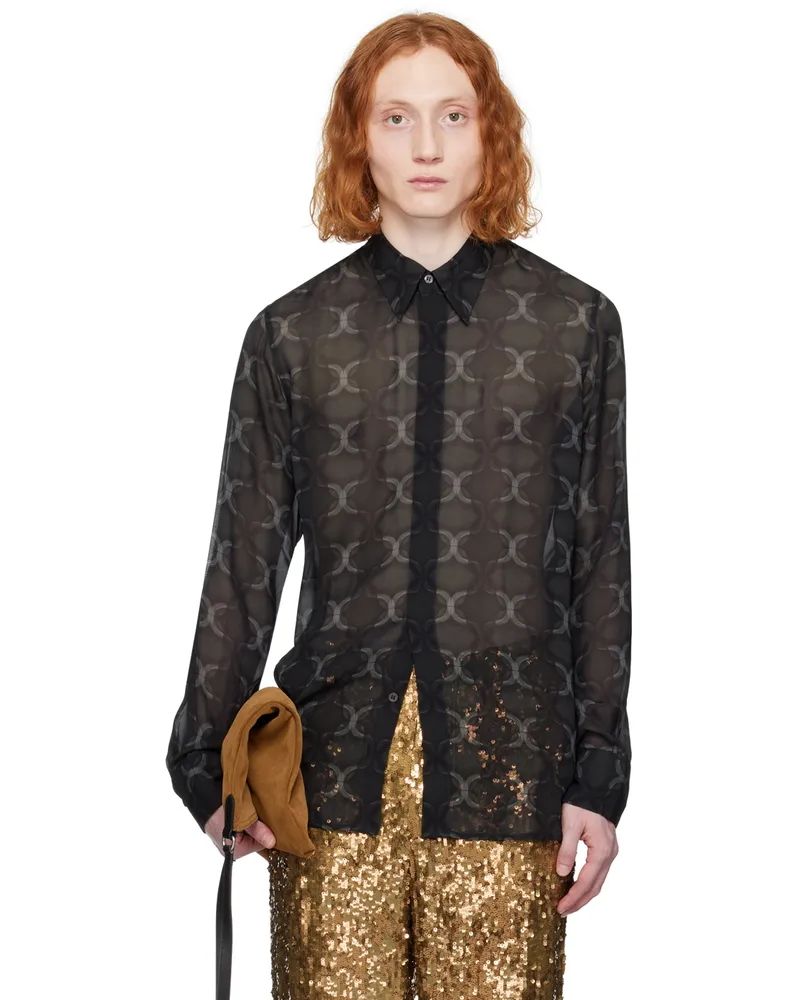 Dries van Noten Black Carvie Tux Long Sleeve Shirt 901