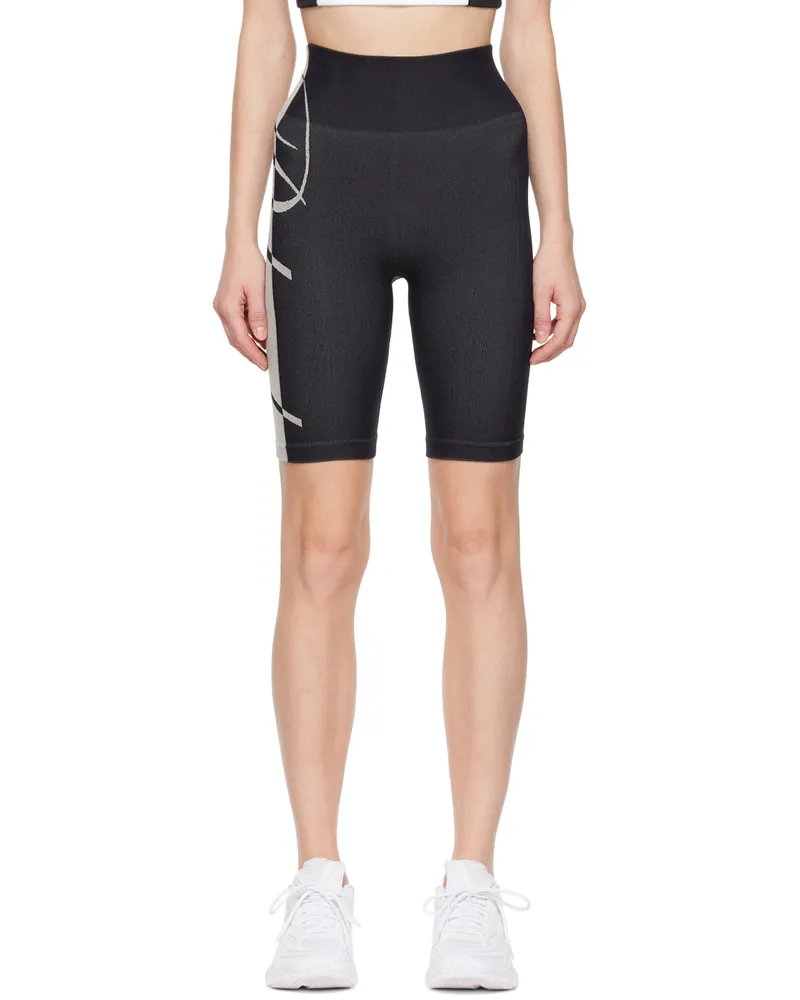 RHUDE Black Core Techknit Bike Shorts Black