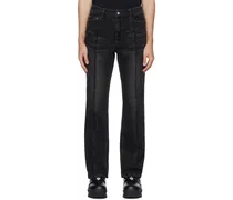 Black Stagger Streamline Arch Jeans