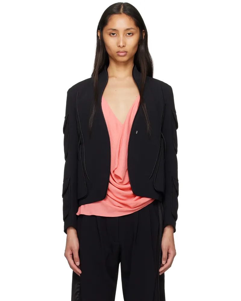KIKO KOSTADINOV Black Cauda Tailored Blazer Space