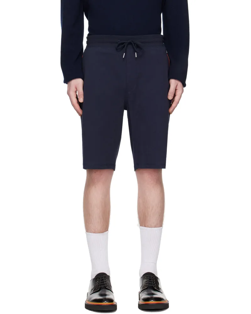 Paul Smith Navy Artist Stripe Shorts Blue