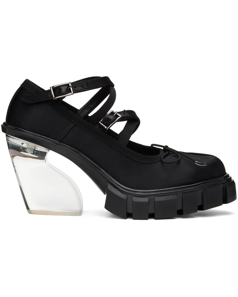 Simone Rocha Black Criss-Cross Ballerina Heels Black