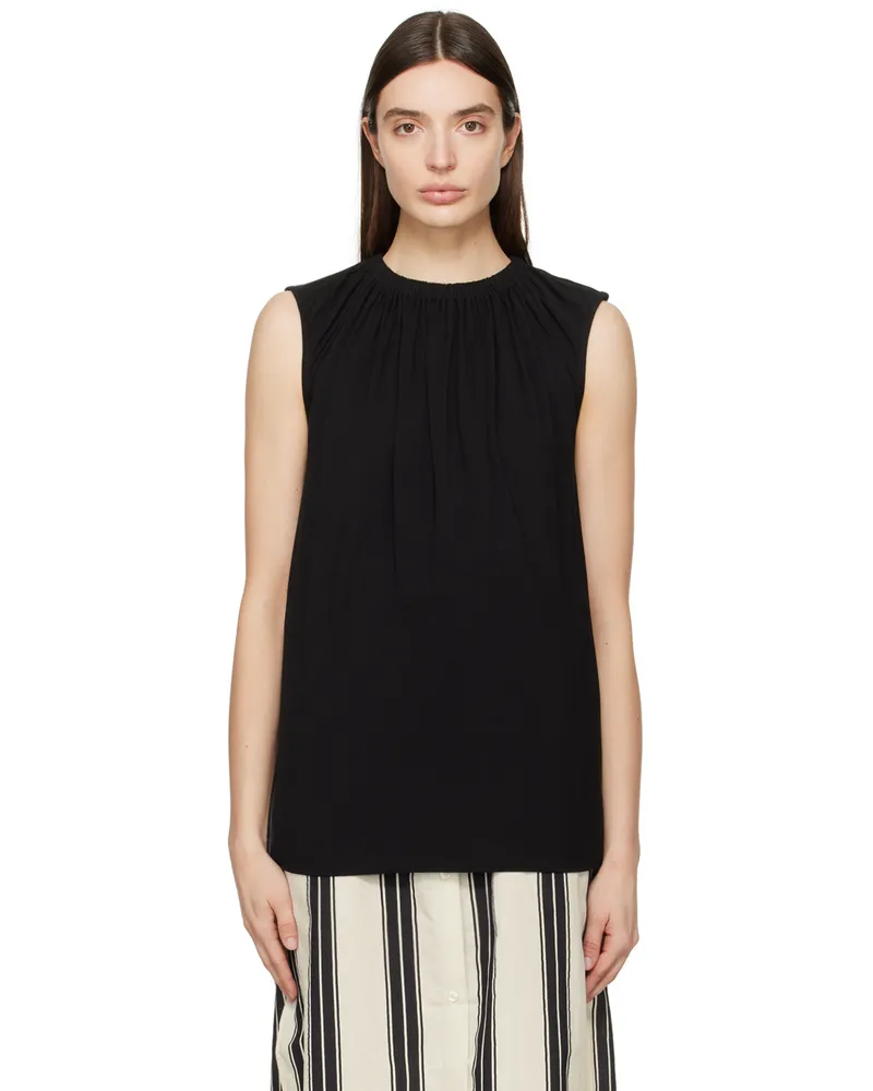 Totême Black Crewneck Tank Top 001