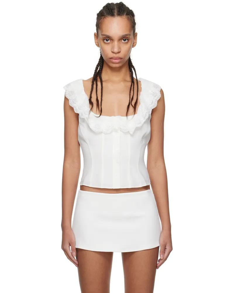 GUIZIO White Paloma Top White