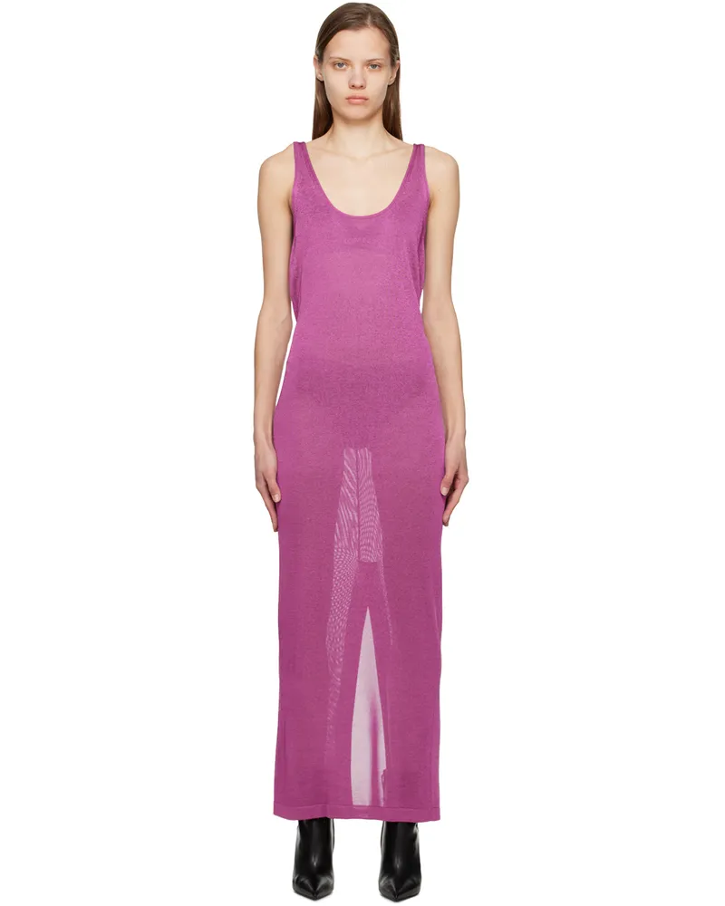 Tom Ford Pink Glossy Maxi Dress Dp780