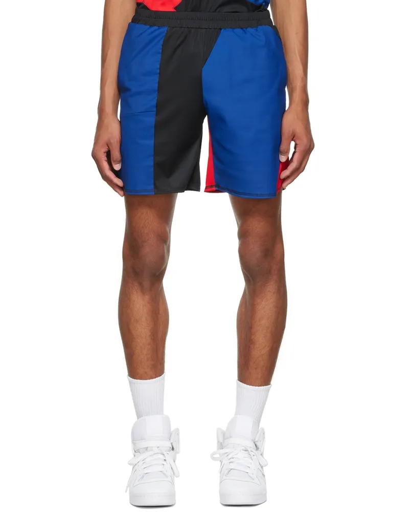 Bethany Williams Black Recycled Polyester Shorts Blue
