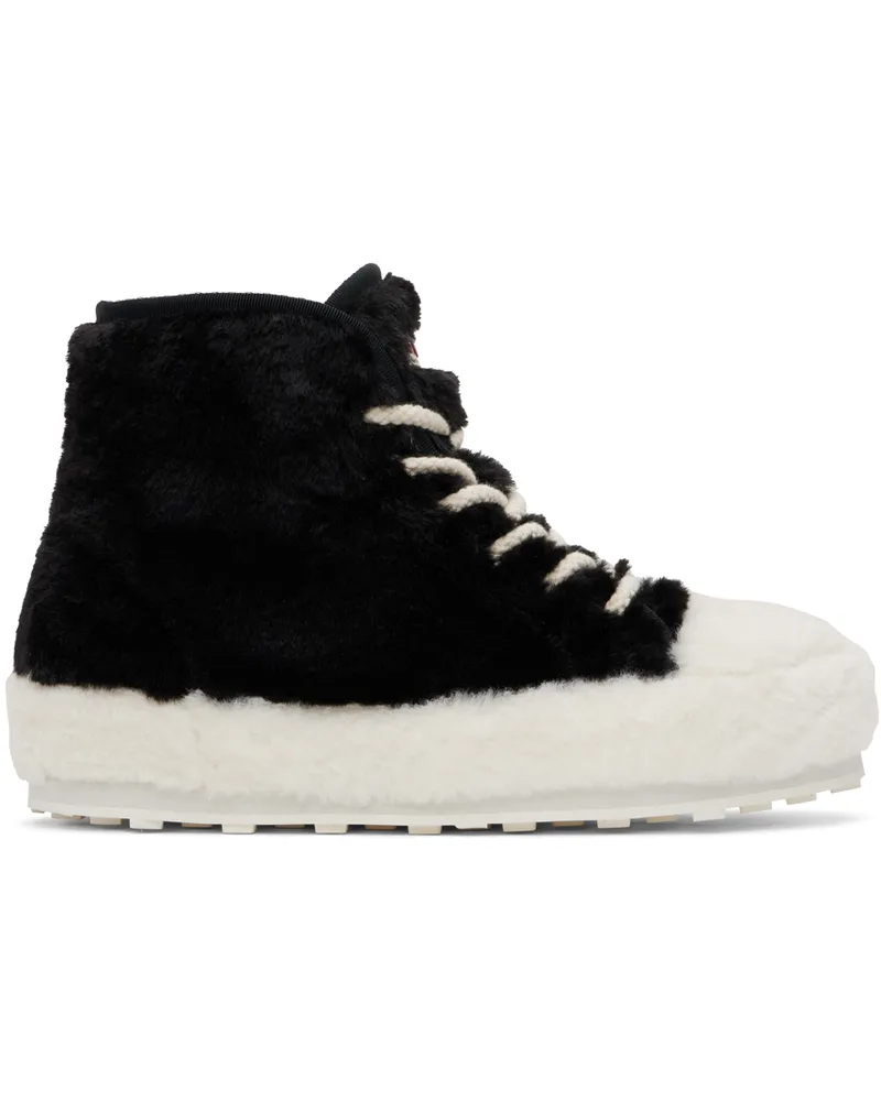 Marni Black & White Teddy Tennis Sneakers Zo637
