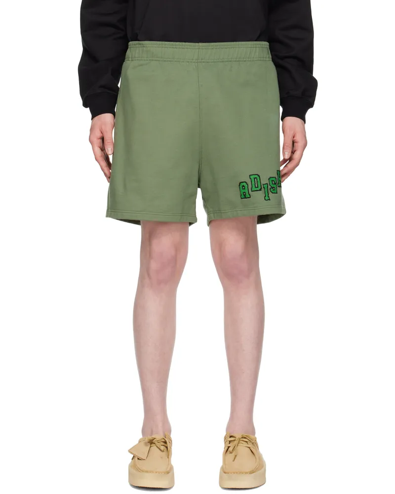 ADISH Khaki Tatreez Shorts Olive