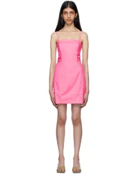 Frame Denim Pink Tie Back Minidress Htpk