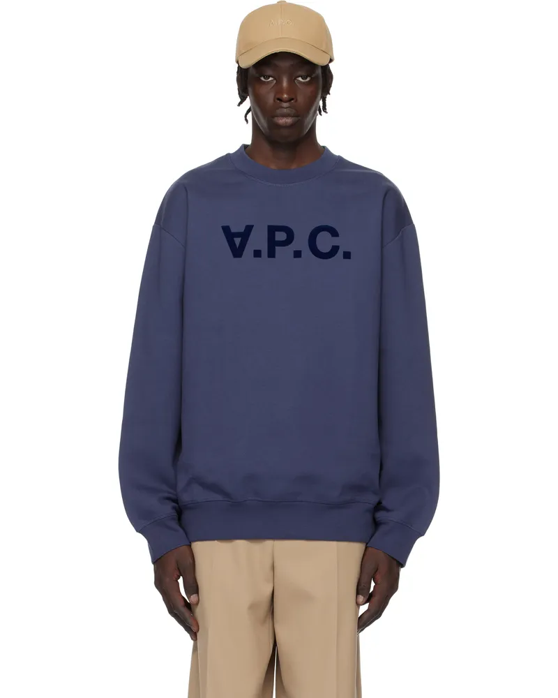 A.P.C. Navy Oversize Grand 'VPC' Sweatshirt Iaf