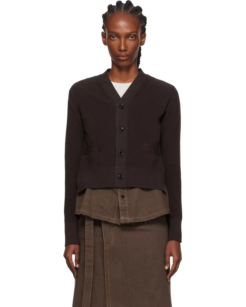 Sacai Brown Denim x Knit Cardigan 601
