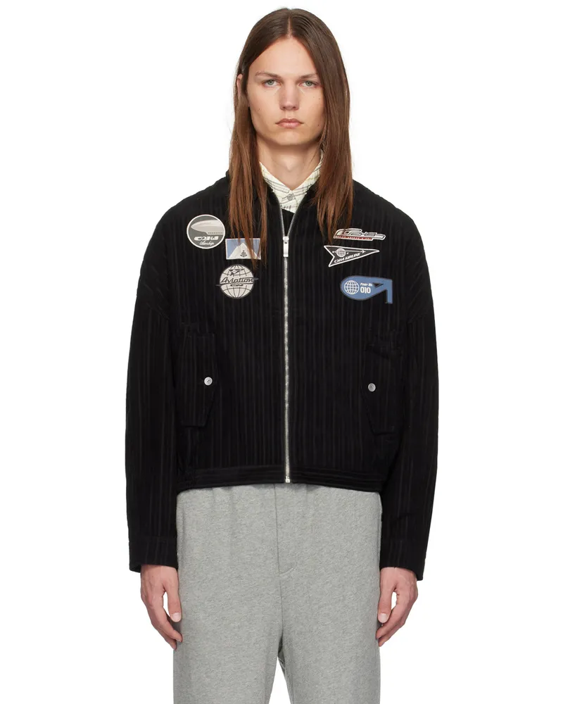 C2H4 Black Disaaray Badged Jacket Downy