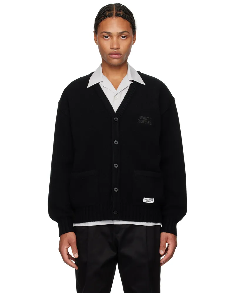 Wacko Maria Black Classic Knit Cardigan Black