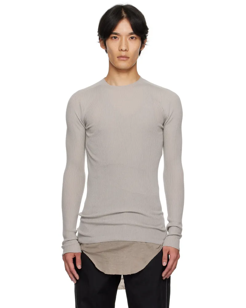Rick Owens Off-White Concordians Ribbed Round Neck Sweater 08