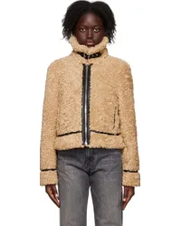 STAND Tan Audrey Faux-Fur Jacket Nougat