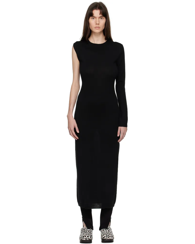 Totême Black Wrap Maxi Dress 200
