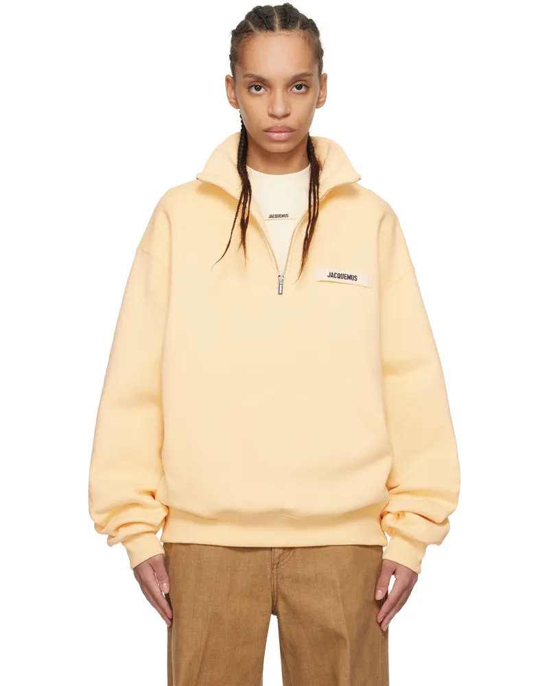Jacquemus Beige 'The Gros Grain zipped-rollneck' Sweatshirt 131