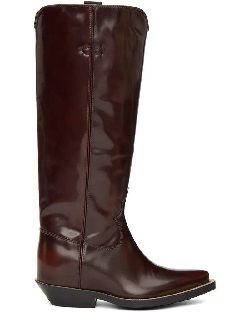 Chloé Burgundy Nellie Boots 28d