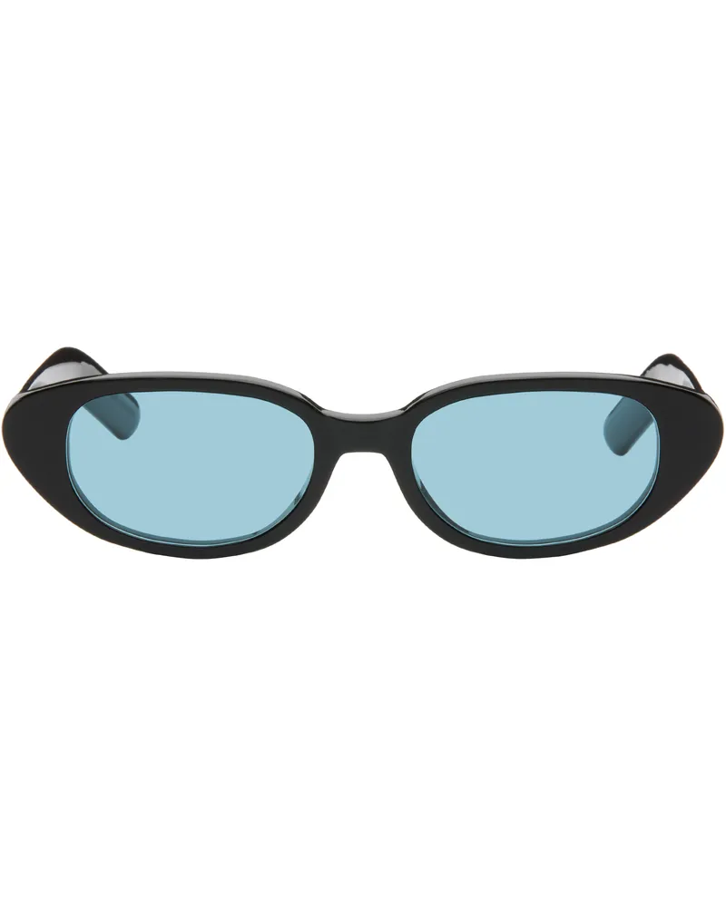 RETROSUPERFUTURE Black Vega Sunglasses Azure