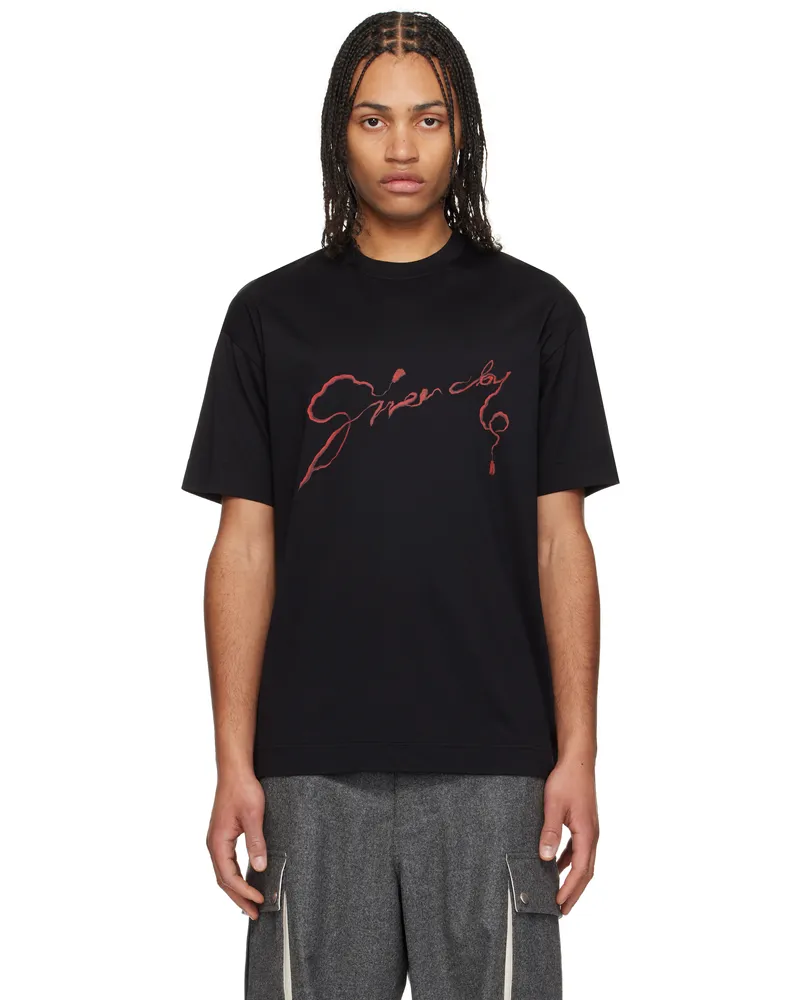 Givenchy Black Regular Fit T-shirt 001-black