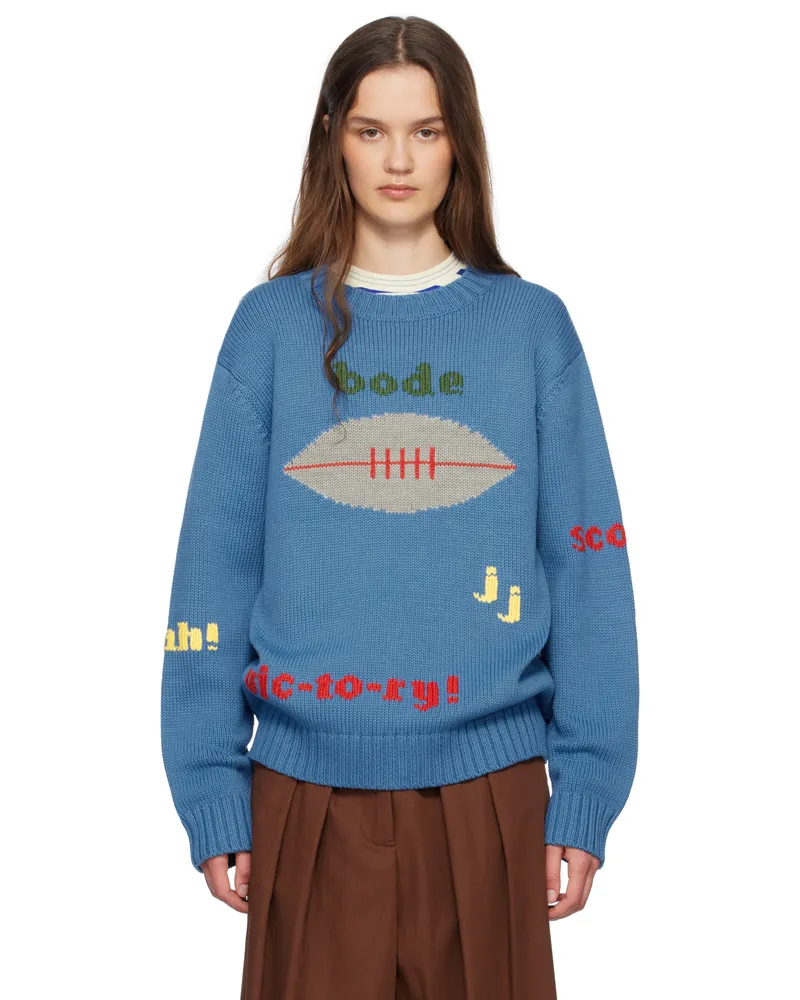 BODE Blue Spirit Sweater Blue