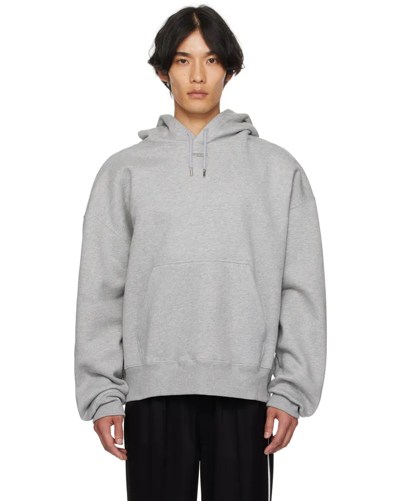 Thierry Mugler Gray Logo Hoodie Grey