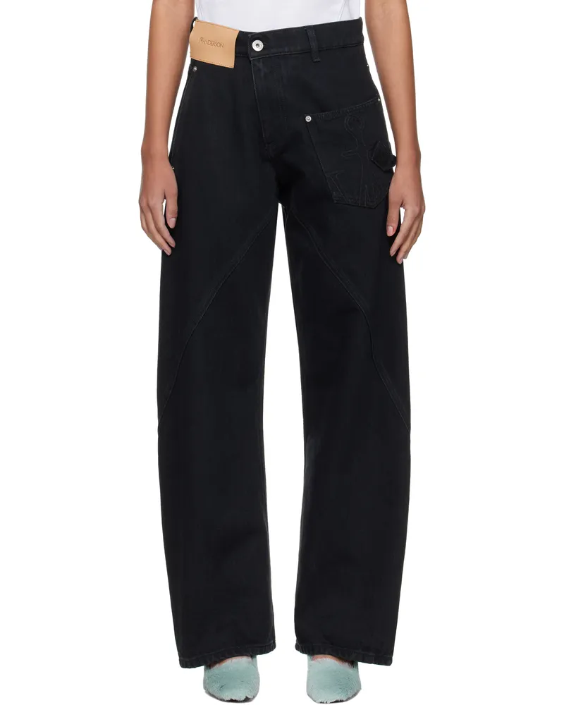 J.W.Anderson Black Twisted Workwear Jeans 999