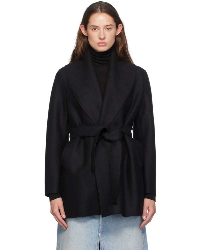 Harris Wharf London Black Belted Jacket 199