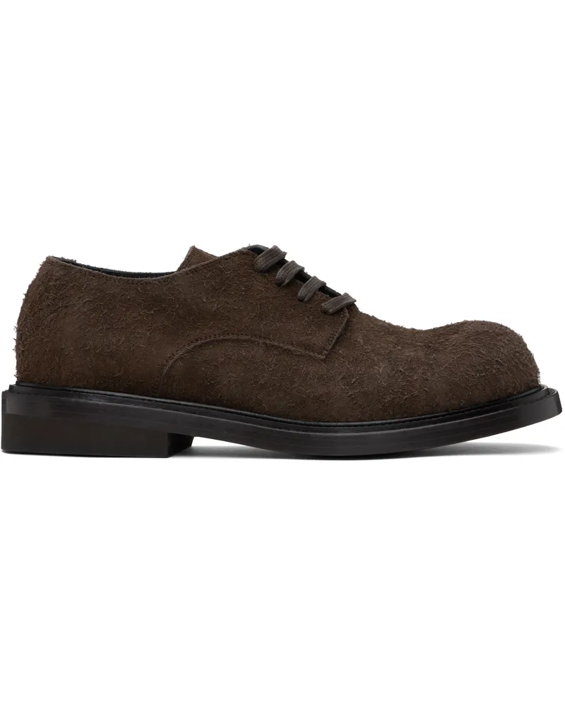 Moschino Brown Oliver Derbys Dark