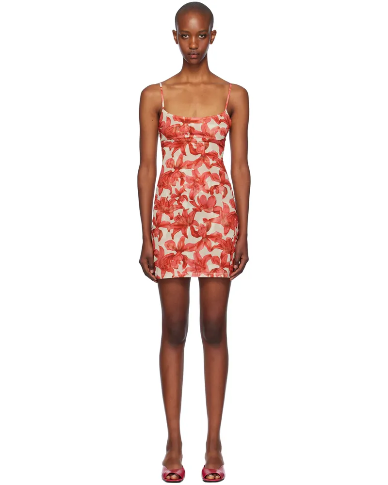 Miaou Beige & Red Anya Minidress Orchid