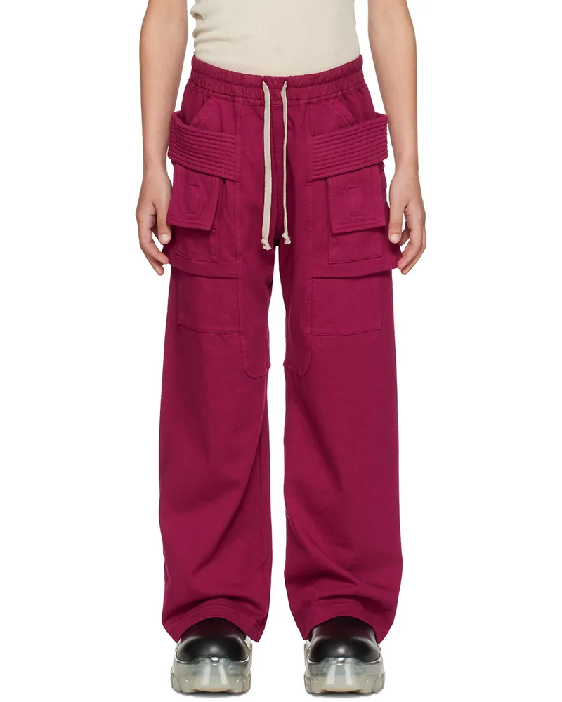 Rick Owens Kids Pink Creatch Cargo Pants Fuchsia