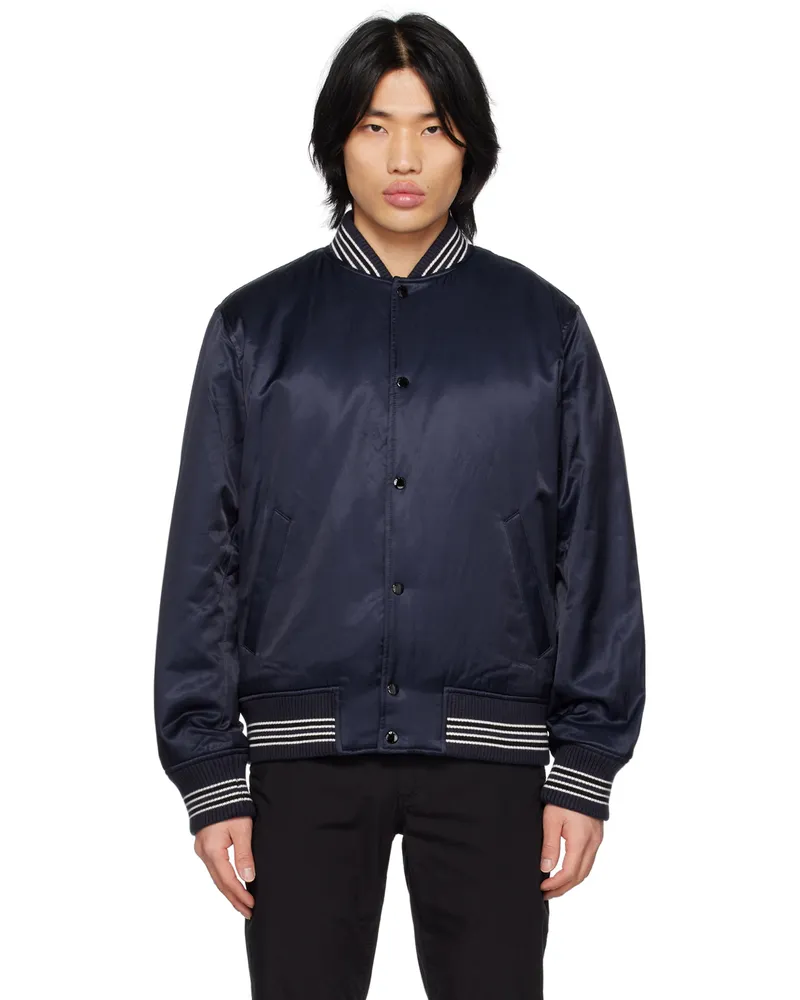 Rag & Bone Navy Dugout Bomber Jacket Salute